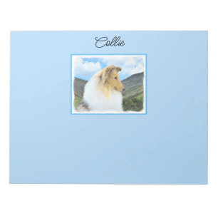Bloc-note Collie en Montagne (Rough) Peinture - Chien Art