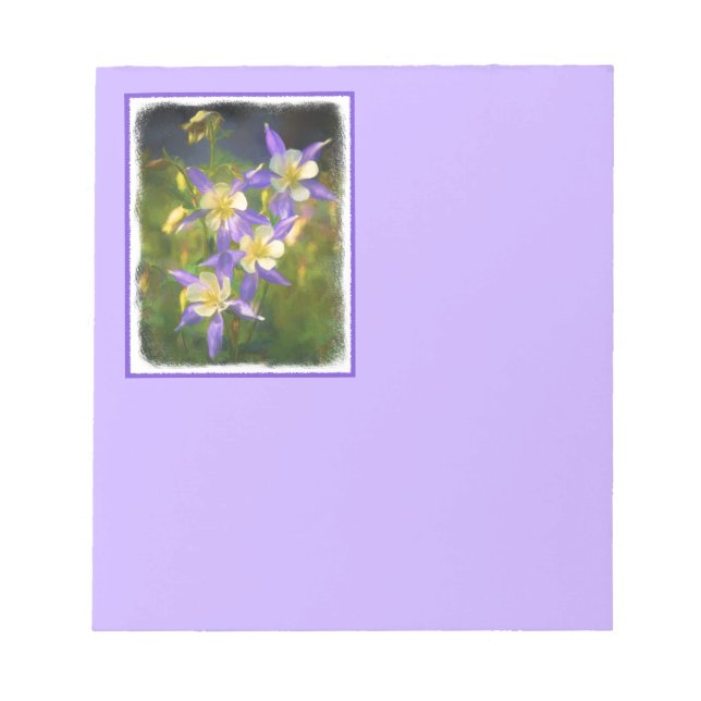 Bloc-note Colorado Blue Columbine Peinture - Art original (Devant)