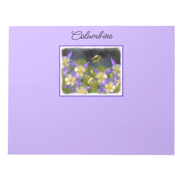 Bloc-note Colorado Blue Columbine Peinture - Art original (Devant)