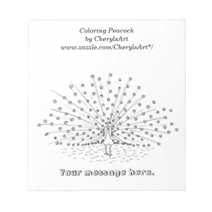 Bloc-note Coloration Peacock Dessin Notepads