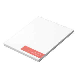 Bloc-note Colorbloc Gras Rouge Moderne Minimaliste Simple