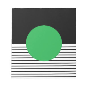 Bloc-note Colorbloc noir blanc et cercle vert