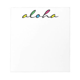 Bloc-note coloré ALOHA