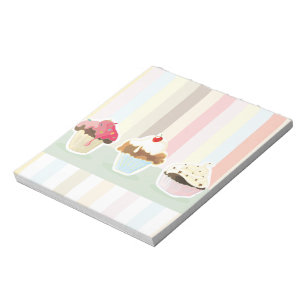 Bloc-note coloré cupcake