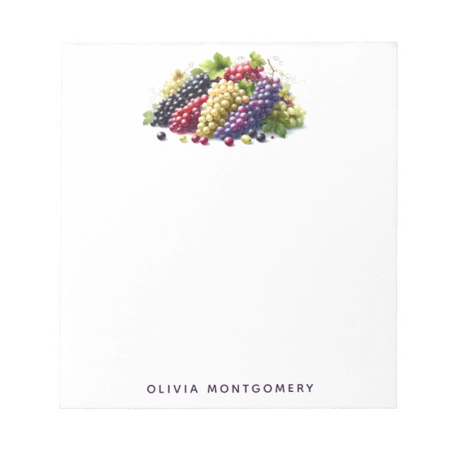 Bloc-note Coloré Grappe Nom personnalisé (Devant)