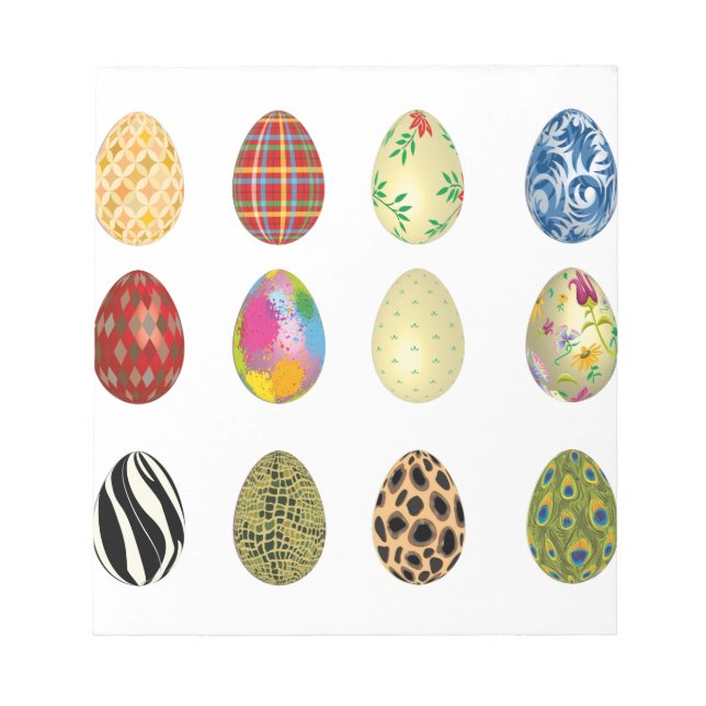 Bloc-note colorful easter eggs (Devant)