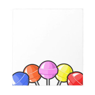 Bloc-note Colorful Lollipops Candy Traite amusant Yummy Grap