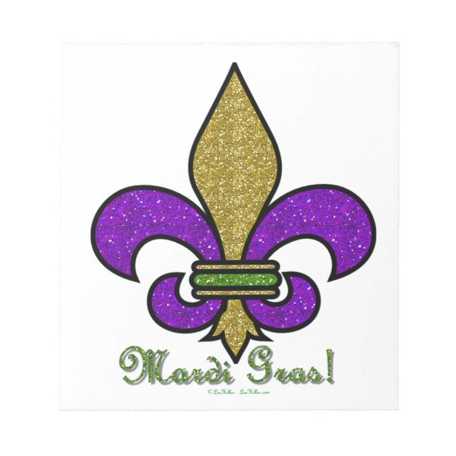 Bloc-note Colorful Mardi Gras Fleur De Lis (Devant)