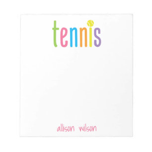 Bloc-note Colorful Tennis Personalized Notepad