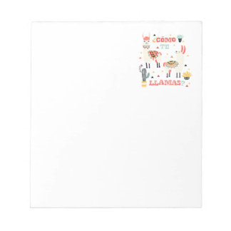 Bloc-note Como te Llamas. Amusant Humour Word Espagnol.