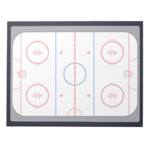 Bloc-note Compagnon de match de hockey Style fibre de carbon