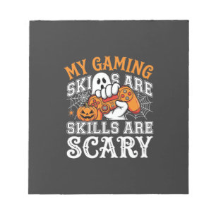 Bloc-note Compétences de jeu Halloween sont un contrôleur fa