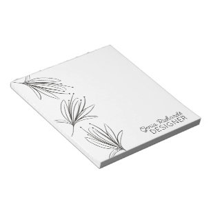 Bloc-note Concepteur de fleurs de lys botaniques minimaliste
