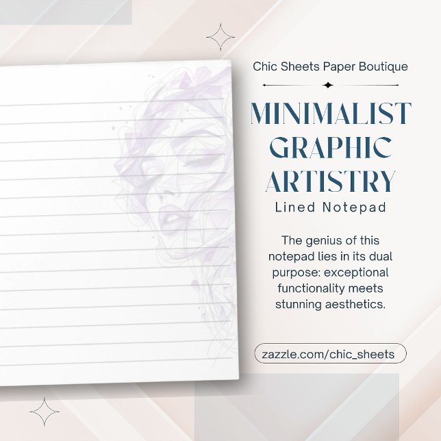 Bloc-note Conception de cahier ligné d'art graphique minimal (Créateur téléchargé)