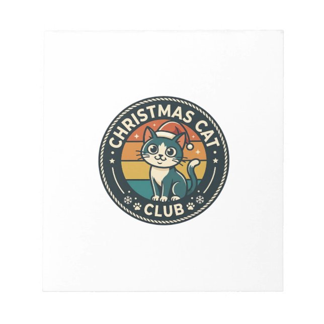Bloc-note Conception de chat de Noël chaton mignon - Club de (Devant)