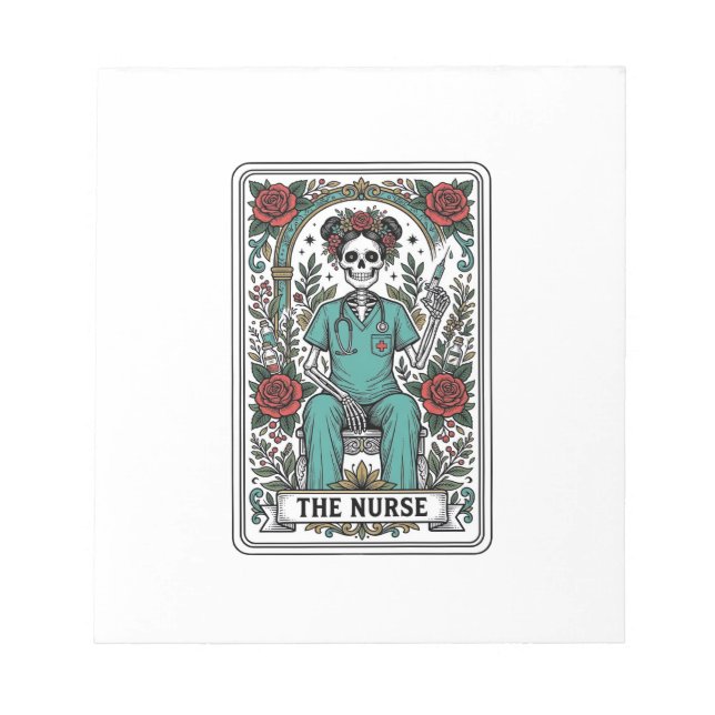 Bloc-note Conception de chemise de carte de tarot d'infirmiè (Devant)