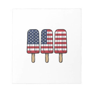 Bloc-note Conception de chemise de drapeau de popsicle patri