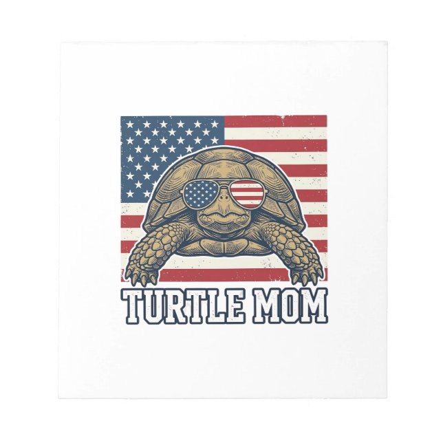 Bloc-note Conception de chemise de maman tortue patriotique  (Devant)