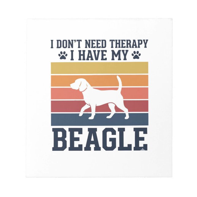 Bloc-note Conception de chemise de thérapie pour chien Beagl (Devant)