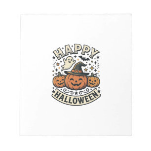 Bloc-note Conception de chemise fantôme citrouille Halloween