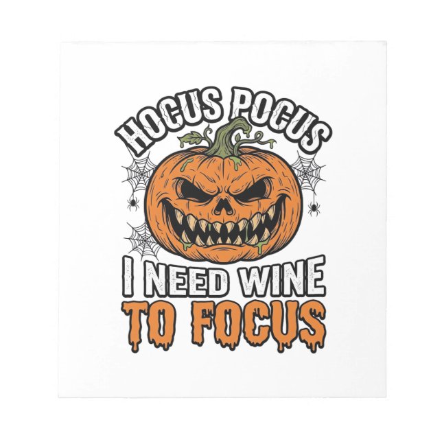 Bloc-note Conception de chemise Halloween Citrouille de vin  (Devant)