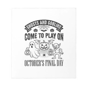 Bloc-note Conception de chemise Halloween Fantômes et Gobeli
