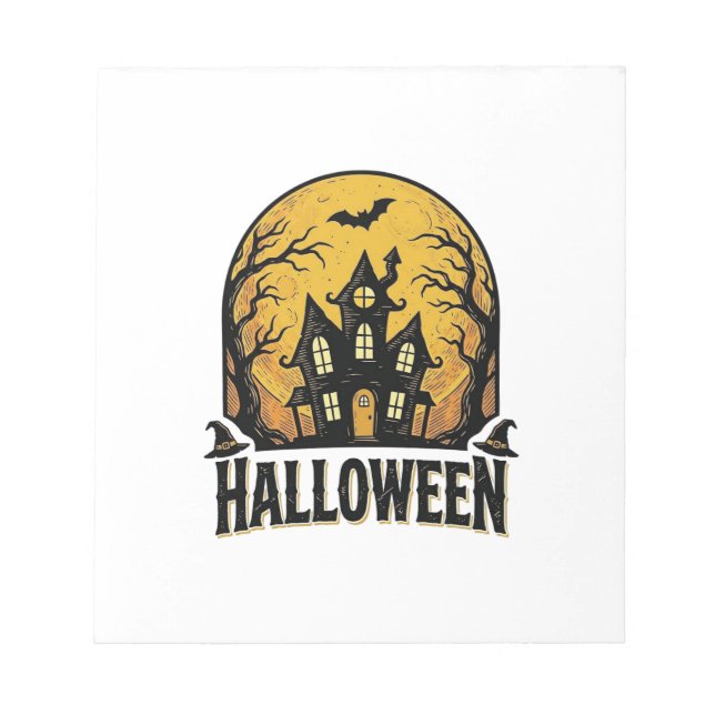 Bloc-note Conception de chemise Halloween Maison Hantée Vint (Devant)