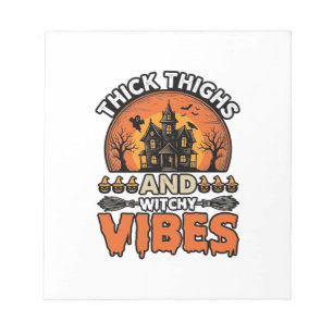 Bloc-note Conception de chemise Halloween Thick Thighs Witch
