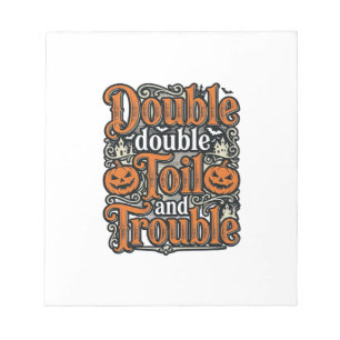 Bloc-note Conception de chemise Halloween Vintage Double Toi