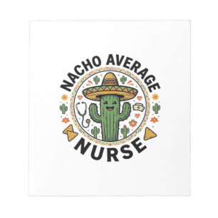 Bloc-note Conception de chemise Nacho Average Nurse Cactus F