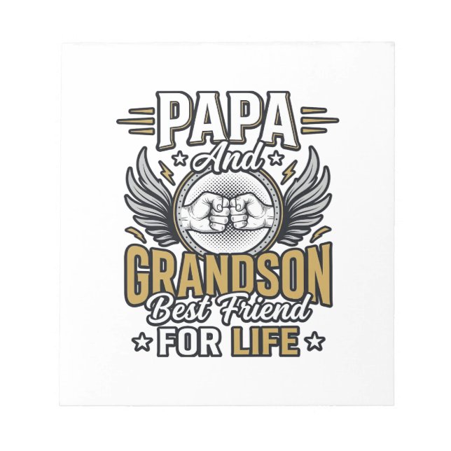Bloc-note Conception de chemise Papa et petit-fils meilleurs (Devant)