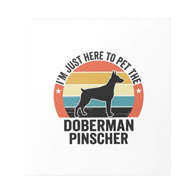 Bloc-note Conception de chemise pour amateur de chien Doberm (Devant)