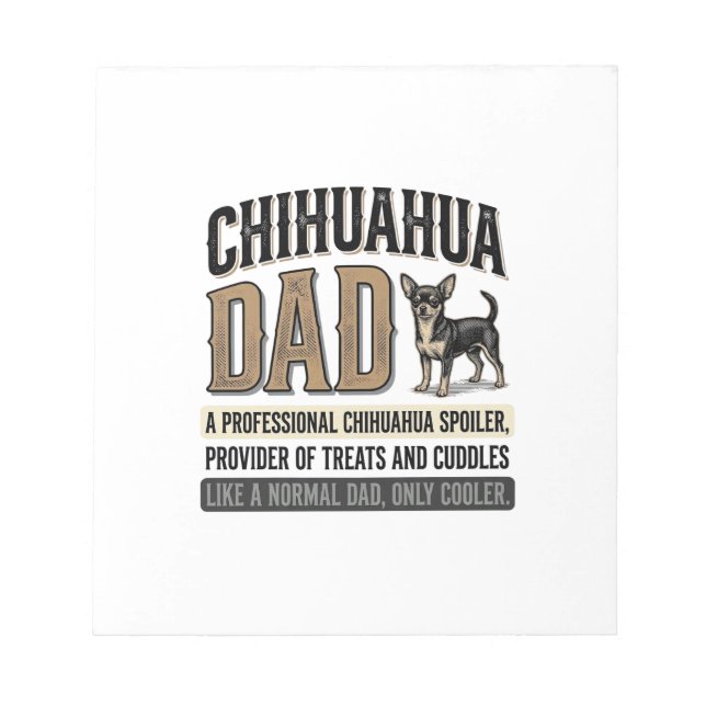 Bloc-note Conception de chemise pour amateur de chien papa C (Devant)