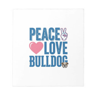Bloc-note Conception de chemise pour chien vintage Peace Lov