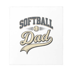 Bloc-note Conception de chemise pour papa de softball vintag