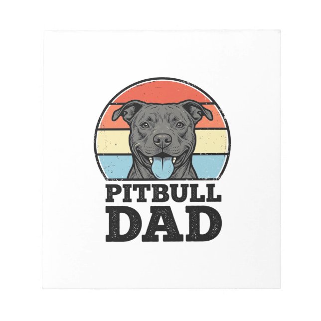 Bloc-note Conception de chemise pour papa Pitbull amateur de (Devant)