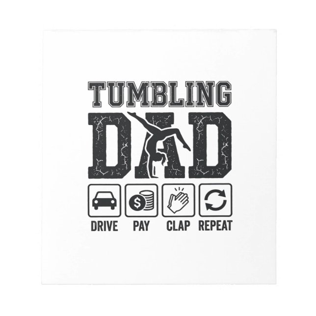 Bloc-note Conception de chemise Tumbling Dad Drive Pay Clap  (Devant)