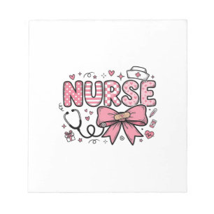 Bloc-note Conception de chemise vectorielle Cute Nurse Bow H
