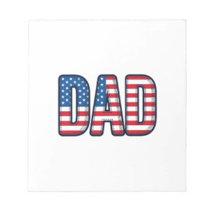 Bloc-note Conception de chemise vectorielle Papa patriotique