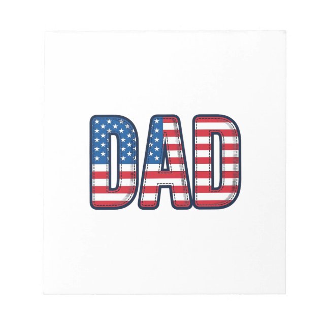 Bloc-note Conception de chemise vectorielle Papa patriotique (Devant)