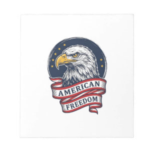 Bloc-note Conception de chemise vectorielle ruban patriotiqu