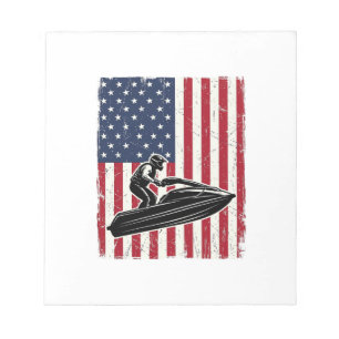 Bloc-note Conception de chemise vectorielle vintage jet ski