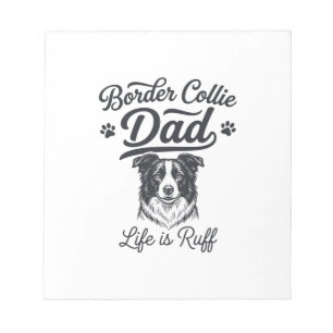 Bloc-note Conception de chemise vintage Border Collie Papa L