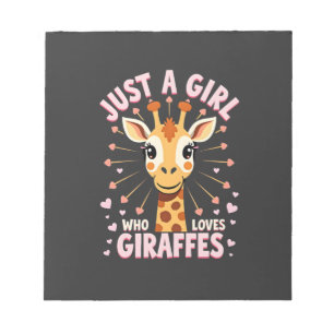 Bloc-note Conception de girafe drôle pour femmes filles safa
