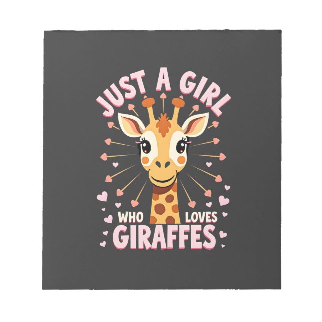 Bloc-note Conception de girafe drôle pour femmes filles safa (Devant)