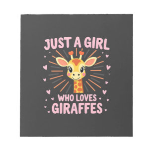 Bloc-note Conception de girafe drôle pour femmes filles safa