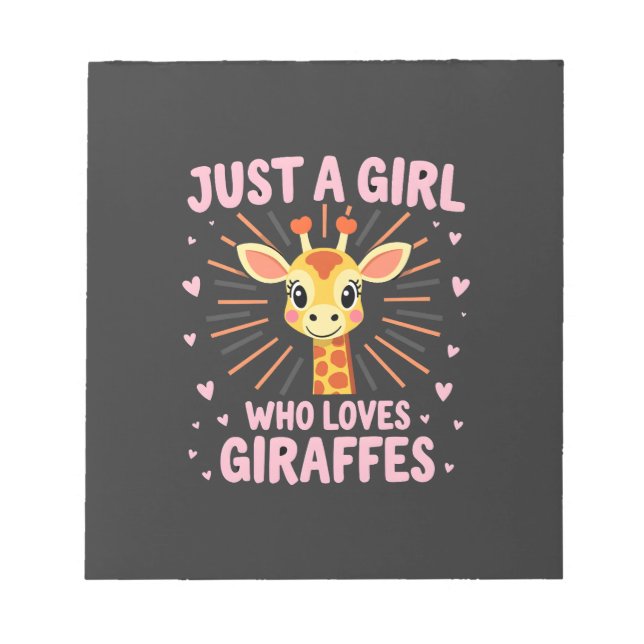 Bloc-note Conception de girafe drôle pour femmes filles safa (Devant)