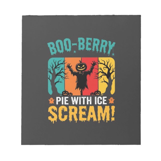 Bloc-note Conception de glace de Halloween pour tarte Boo-Be (Devant)