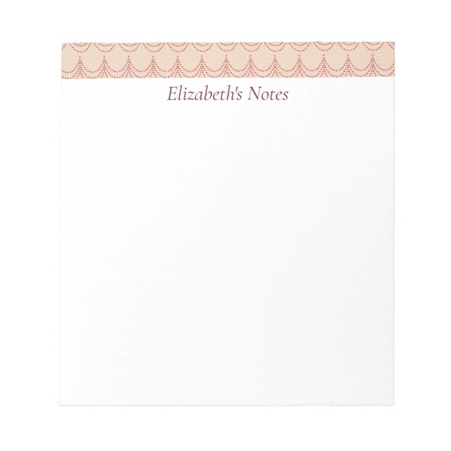 Bloc-note Conception de lustre rose moyen personnalisée (Devant)