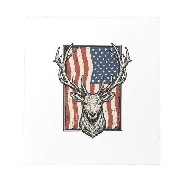 Bloc-note Conception de maillot de chasse de drapeau américa (Devant)